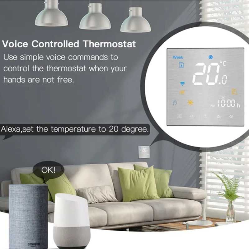 Термостат Becasmart BHT-3000GBLW WIFI терморегулятор