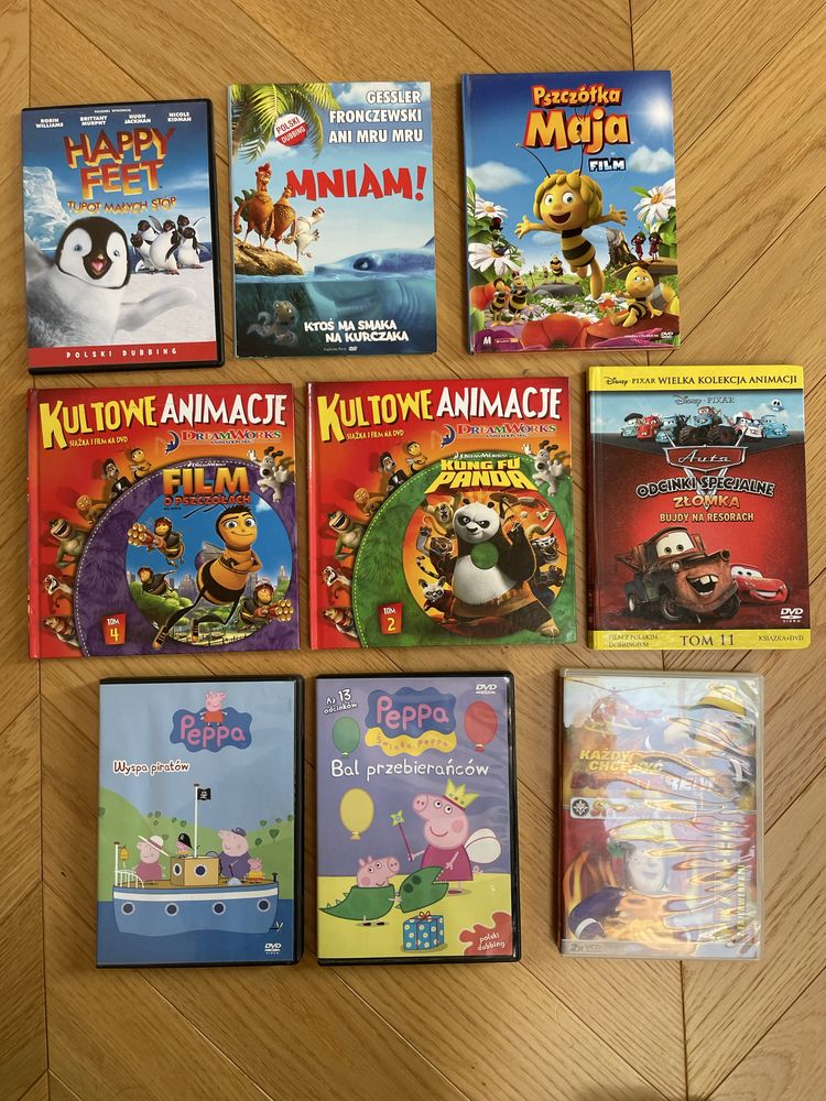 Zestaw 9 filmów animowanych bajek na DVD