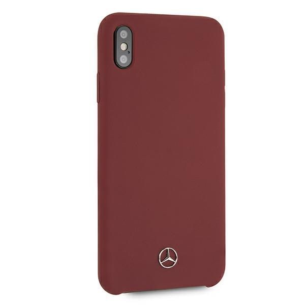 Etui Mercedes do iPhone’a Xs Max - Czerwony Silicone Line