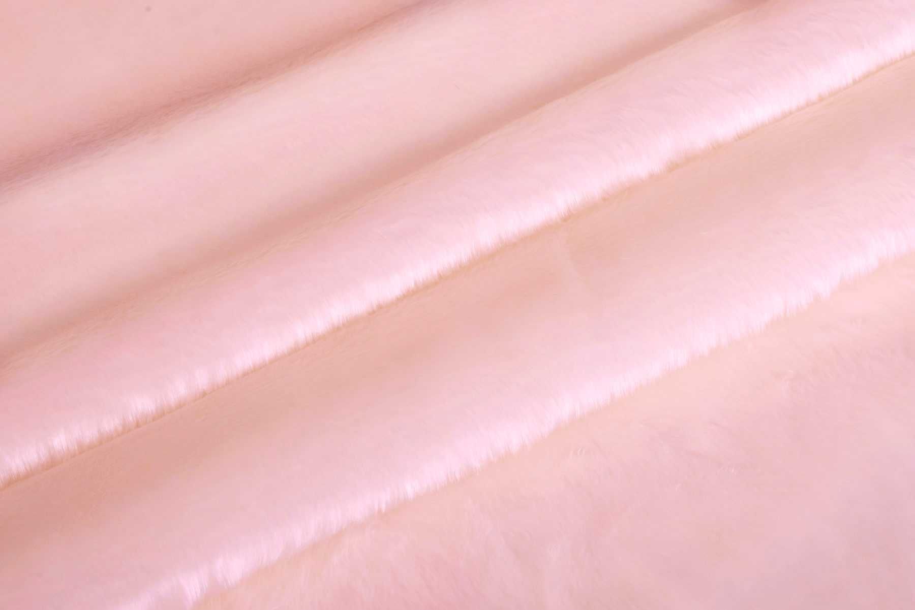 Dzianina pluszowa sztuczne futerko kolor różowy KW 360
