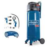 Kompresor bezolejowy Scheppach HC51v 50L 10bar  cienki wąż