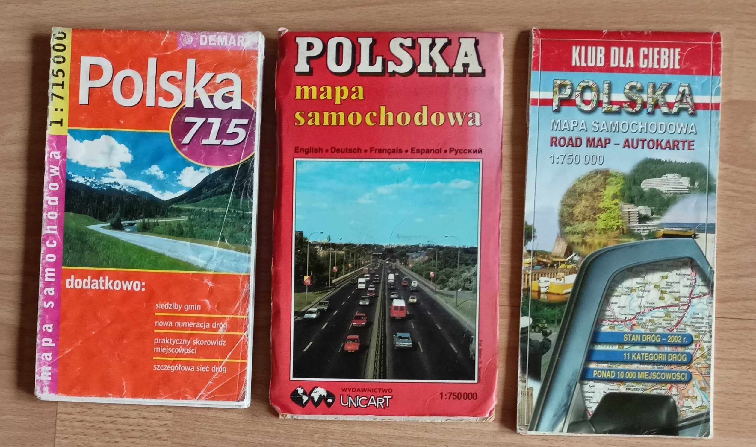 Stare mapy samochodowe Polski