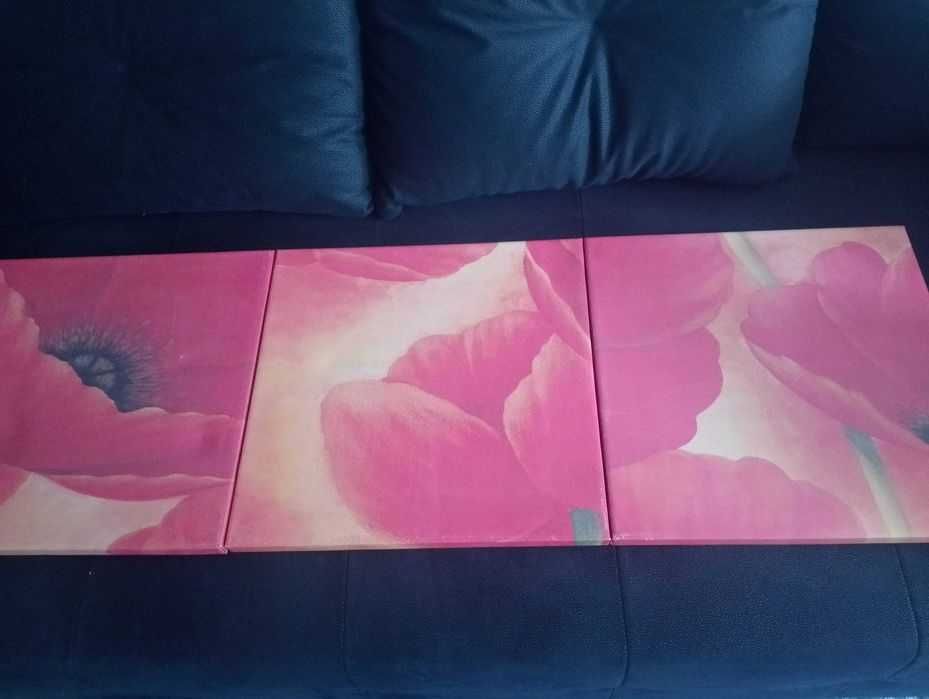 3 części obrazu Maków każda 45×45
