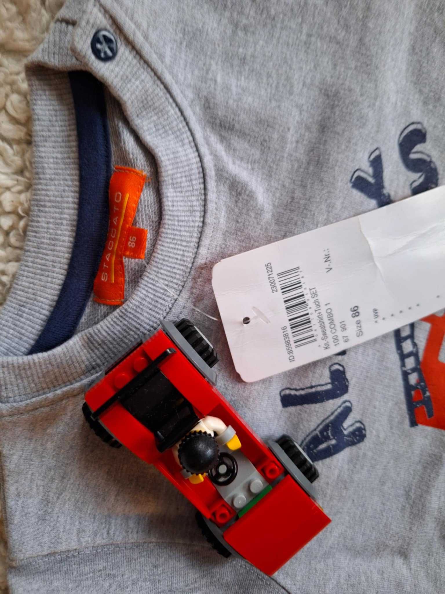 bluza dresowa z wozem strażackim dla chłopca- nowa z metką