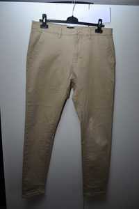 Spodnie chinos beżowe Pull&Bear rozmiar 42