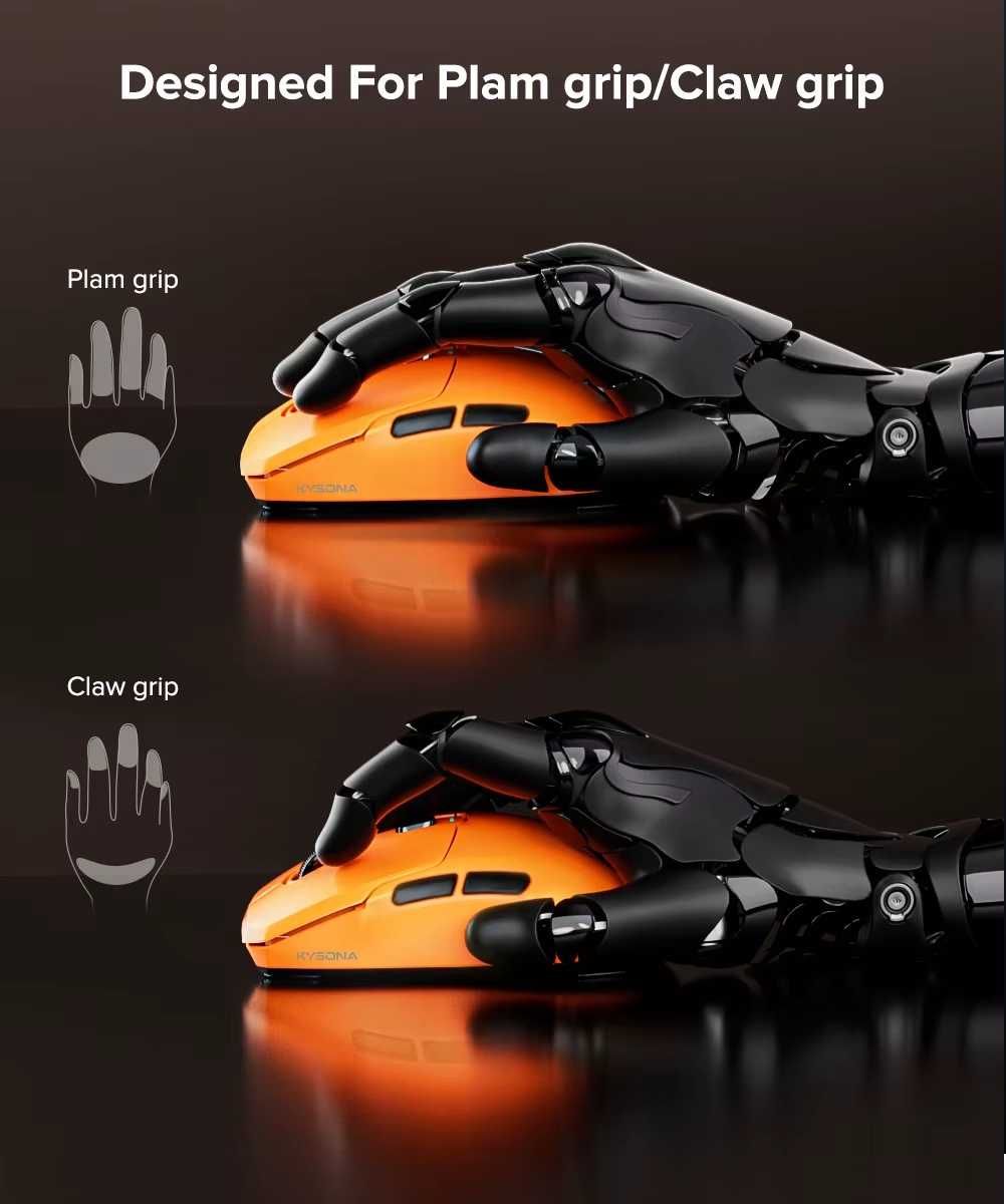 Ігрова миша KYSONA Uranus Pro White Pixart PAW3395 DPI 26K 8000Hz