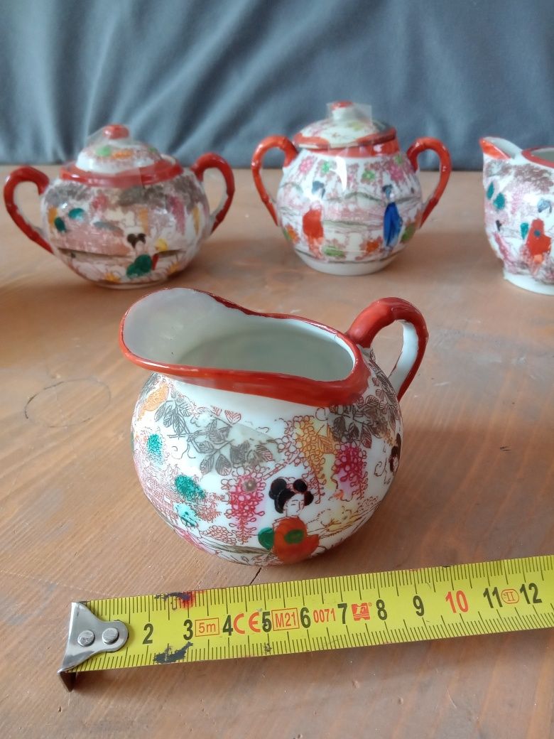 Zestaw antycznej japońskiej  porcelany vintage