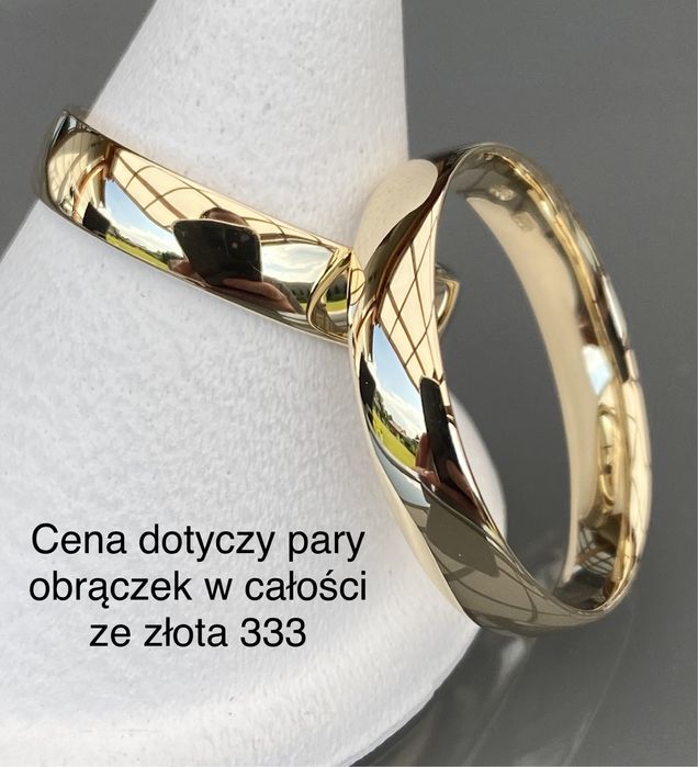 ZŁOTE Obrączki PARA-PR 375 4 mm HIT! Wszystkie rozmiary jedna cena!!