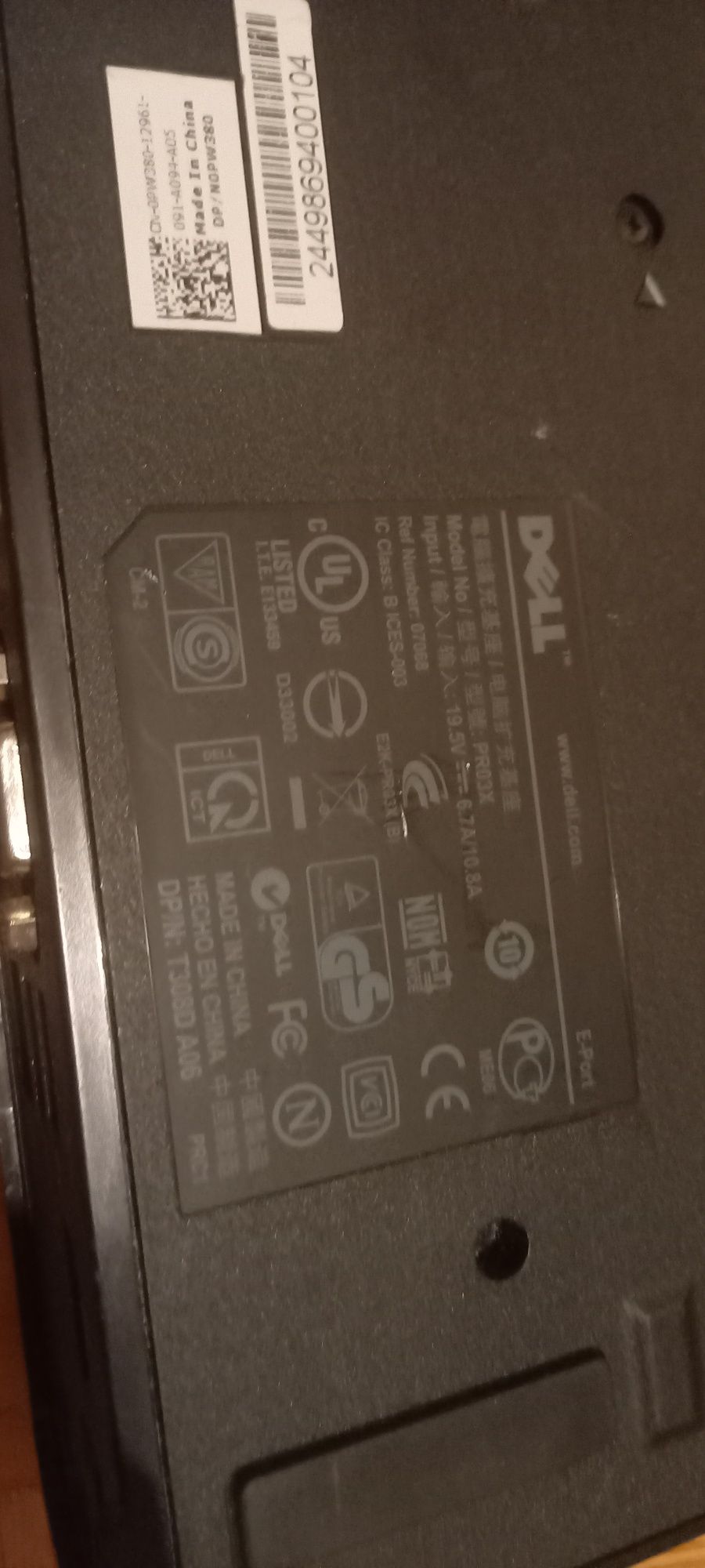 Docking station Dell PR03X