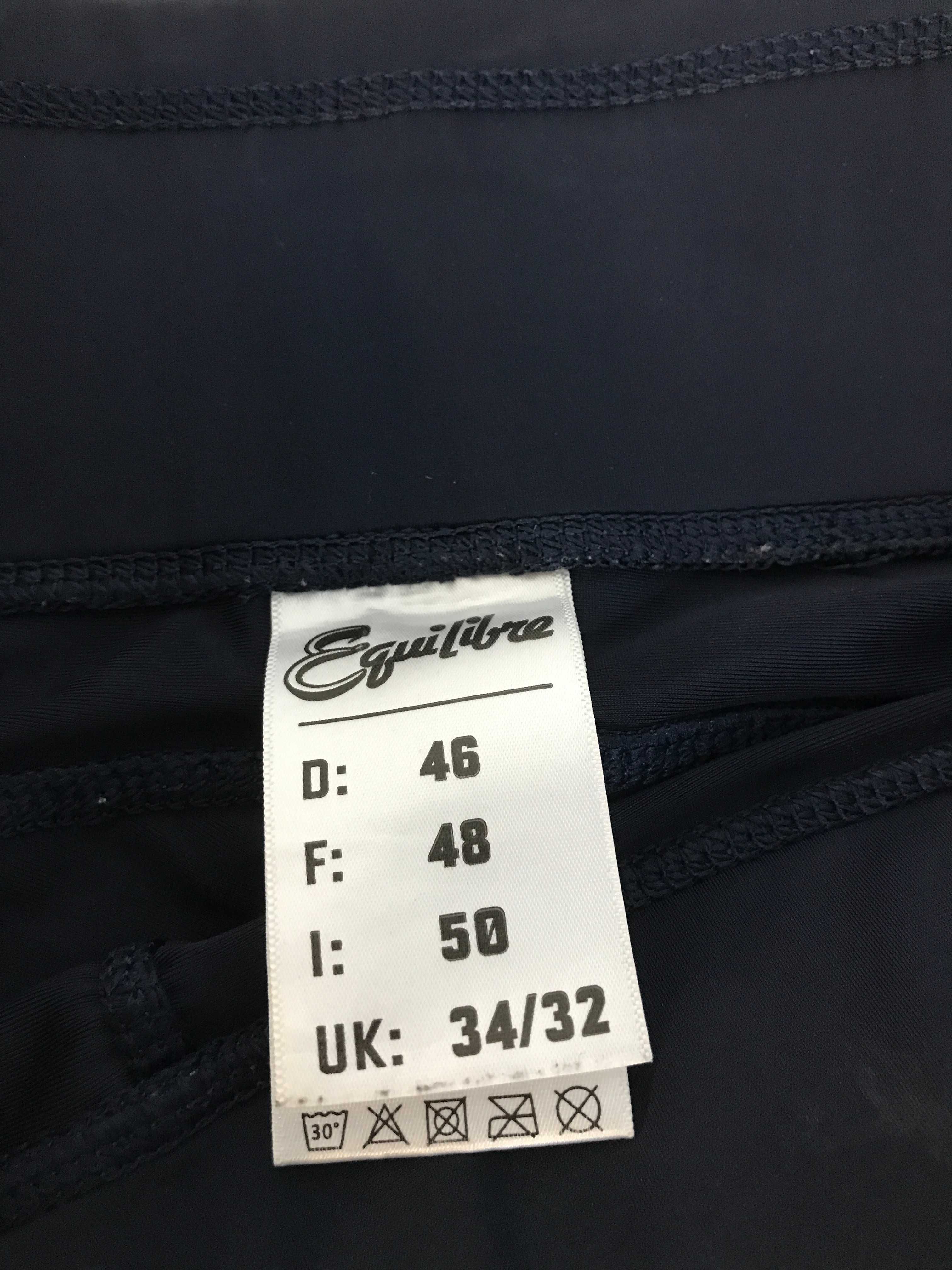 125. Granatowe legginsy jeździeckie Equilibre, rozmiar XXXL (46)