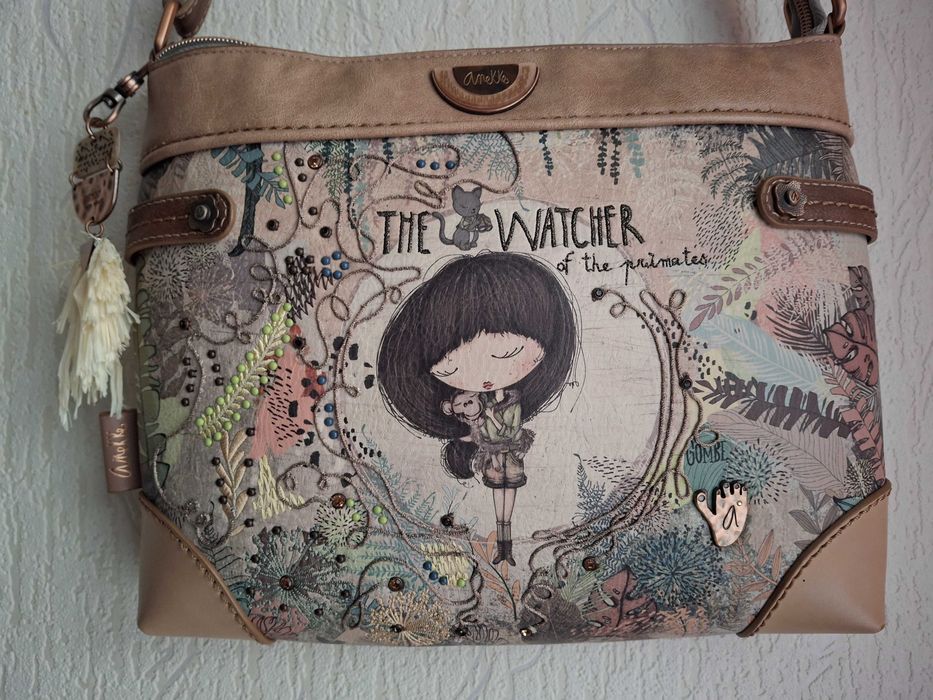 Damska torebka listonoszka Anekke jungle na zamek