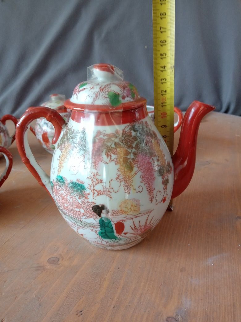 Zestaw antycznej japońskiej  porcelany vintage