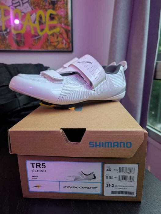 Ténis Shimano TR5 Triatlo branco Tamanho 46