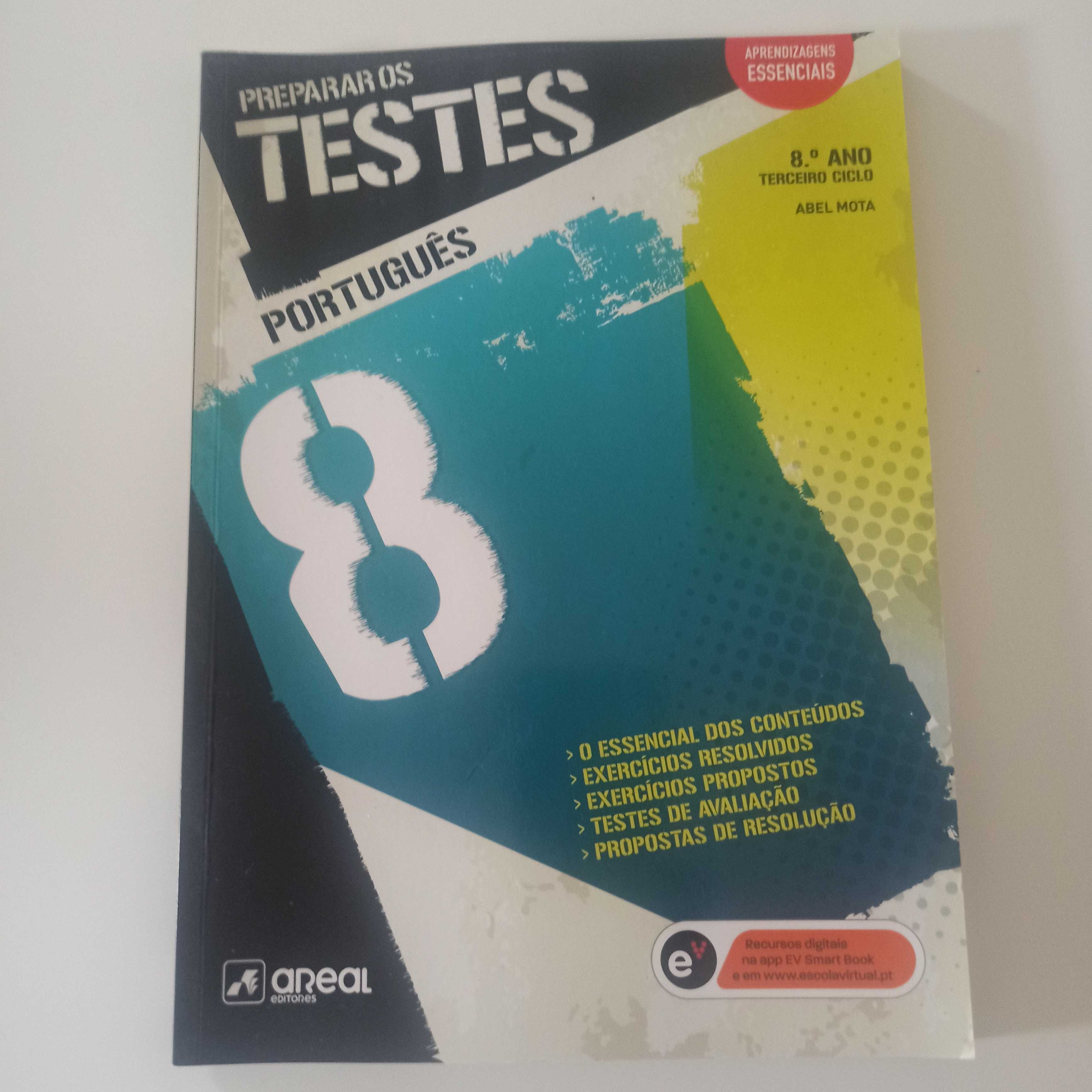 3 Livros Preparação para Testes 8º Ano: Português, Geografia e Inglês