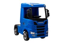 Auto Na Akumulator Scania Miękkie koła EVA Skóra Pilot 4x4 Niebieski