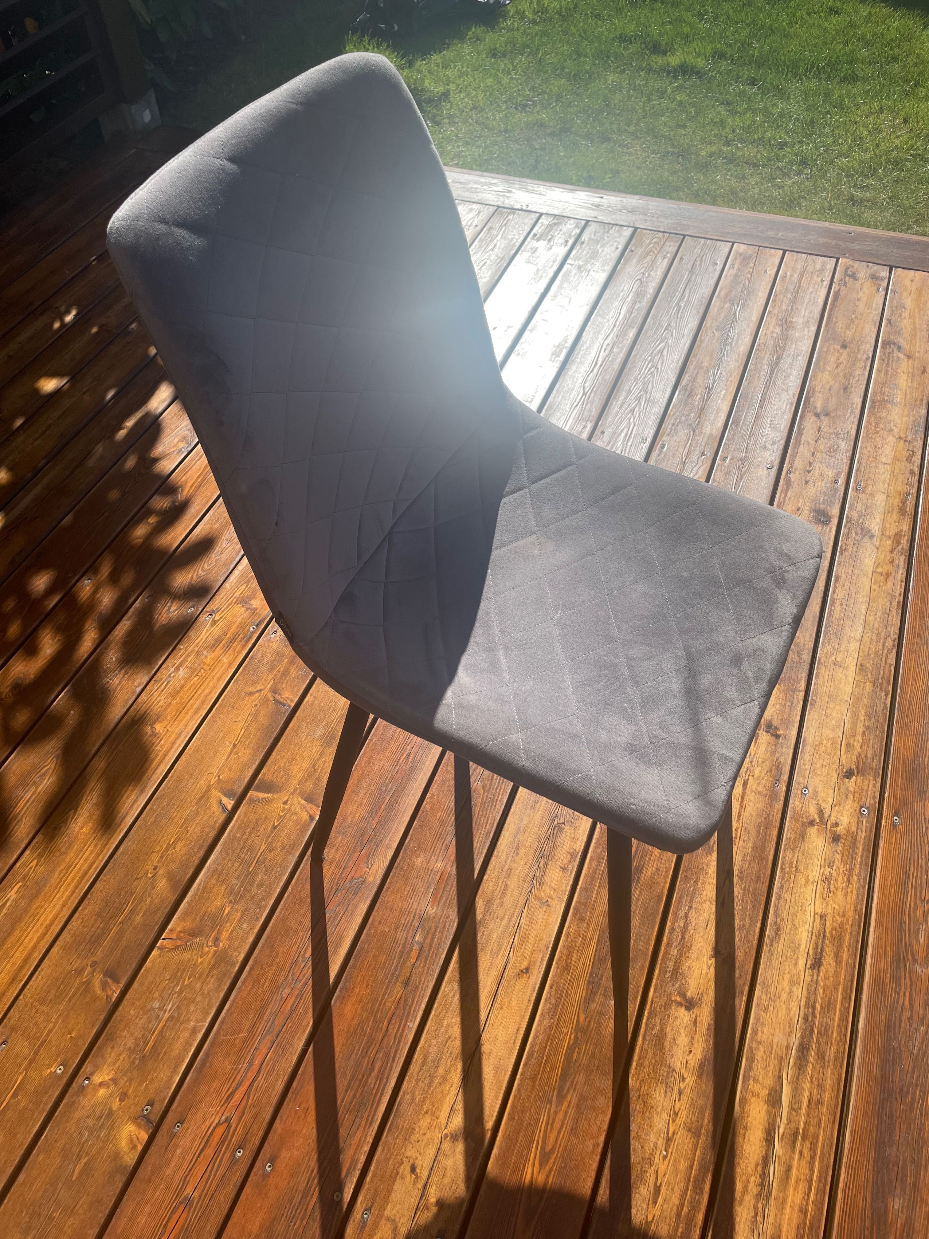 Krzesła używane tapicerowane szare x 5