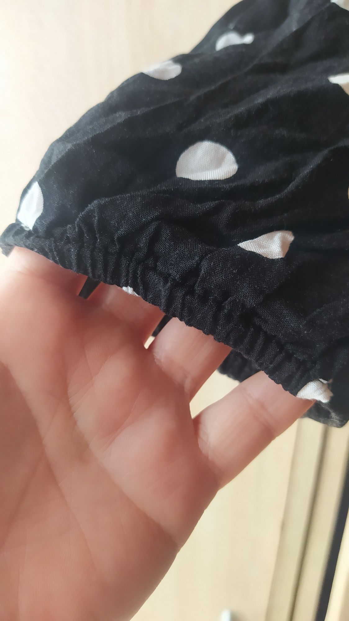 Sukienka czarna w białe grochy Primark 38-40