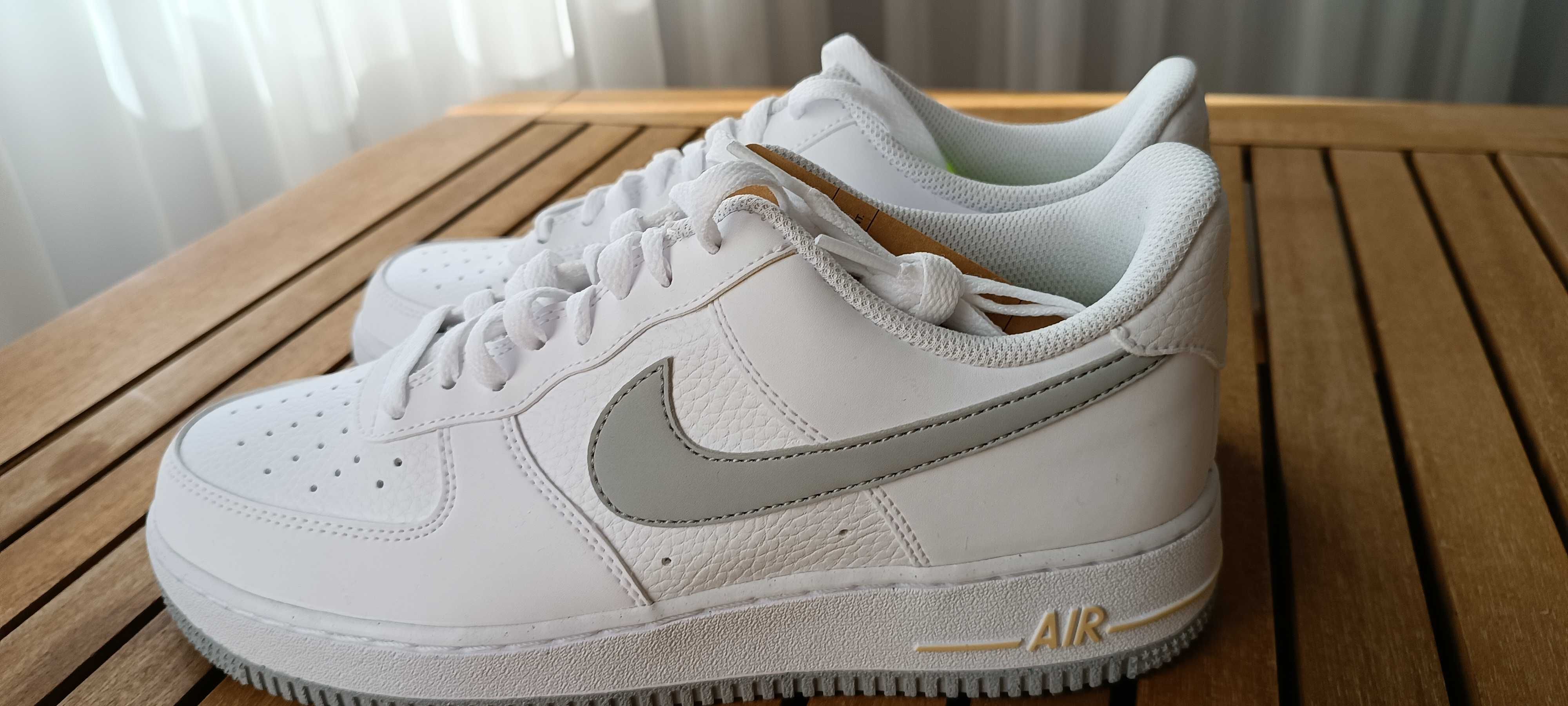 (r. 41 /us8) Nike Air Force 1 Low '07 White Wolf Grey Volt FJ4825,-100