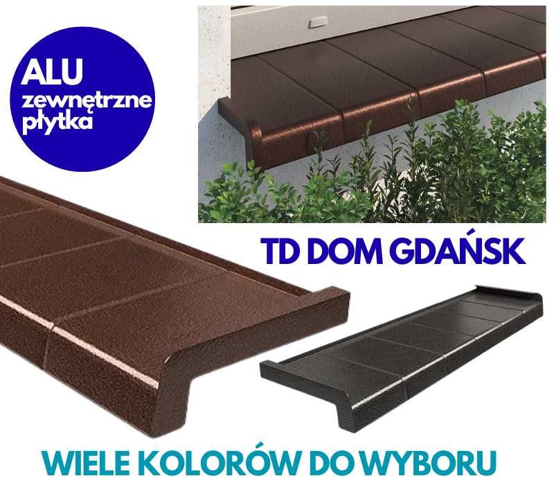 Parapety zewnętrzne aluminiowe imitacja płytki Sklep Gdańsk WYSYŁKA PL
