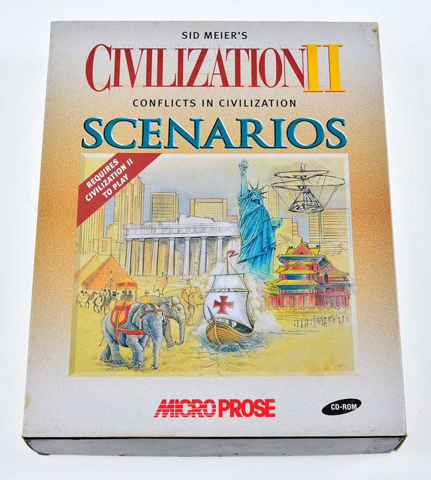 Sid Meier's CIVILIZATION II: Scenarios - duży big box, MicroProse 1996
