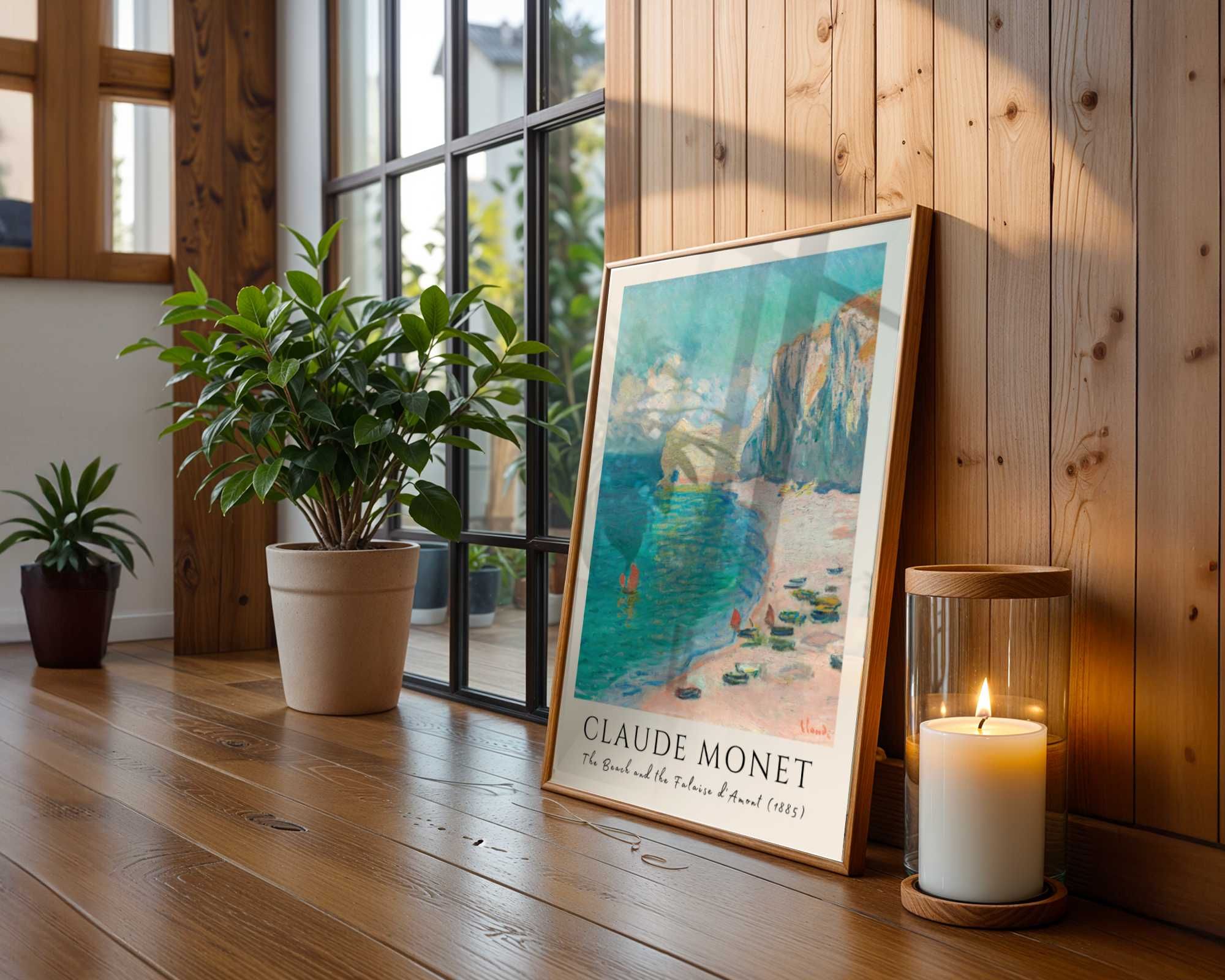 Plakat Claude Monet ,,The Beach and the Falaise d'Amont"