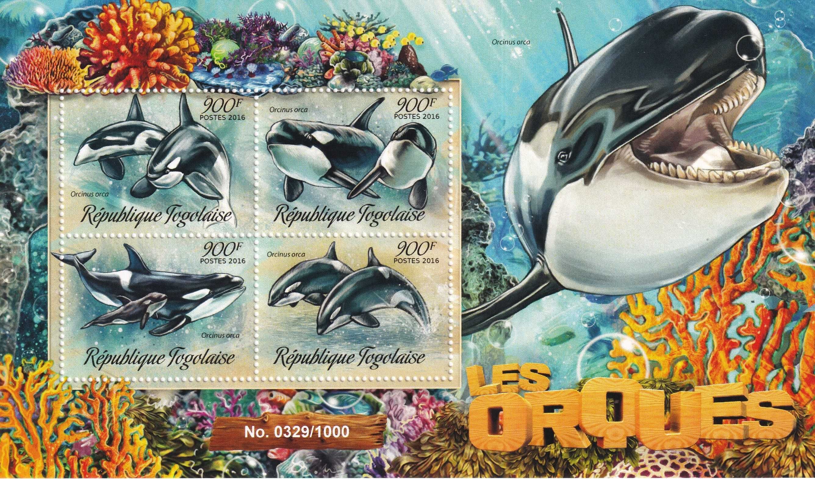 Togo 2016 cena 5,90 zł kat.9€ (3) - orki, arkusz