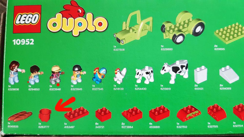 Lego Duplo 10952 - farma, traktor, zwierzęta.