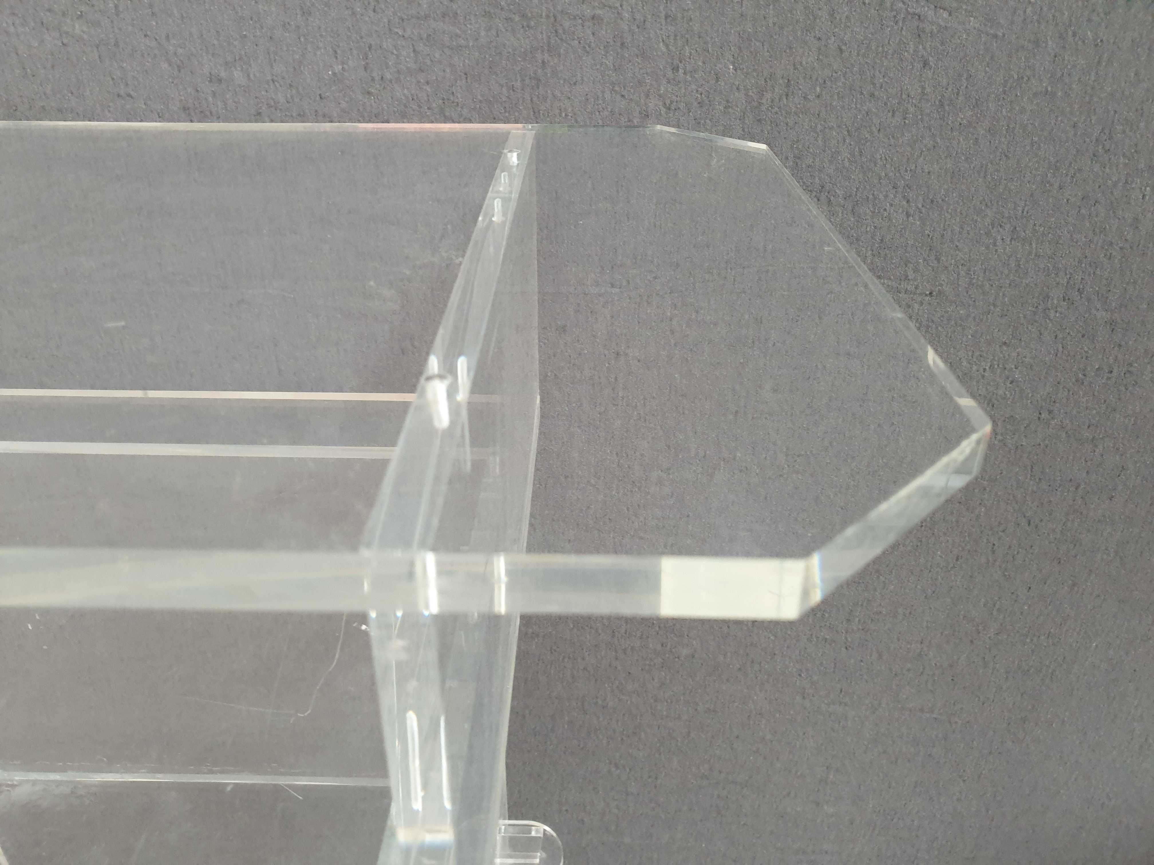 półka stolik biurko plexi pleksy przeźroczysta lata 70