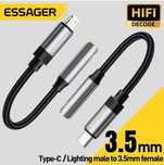 Essager USB Type-C to 3,5 мм ЦАП Dac переходник iPad Samsung PC Mac