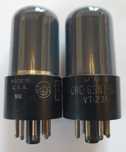 6SN7 GT RCA JAN CRC Smoked Glass NOS Wojskowe Para Lampy 1940's VT-231