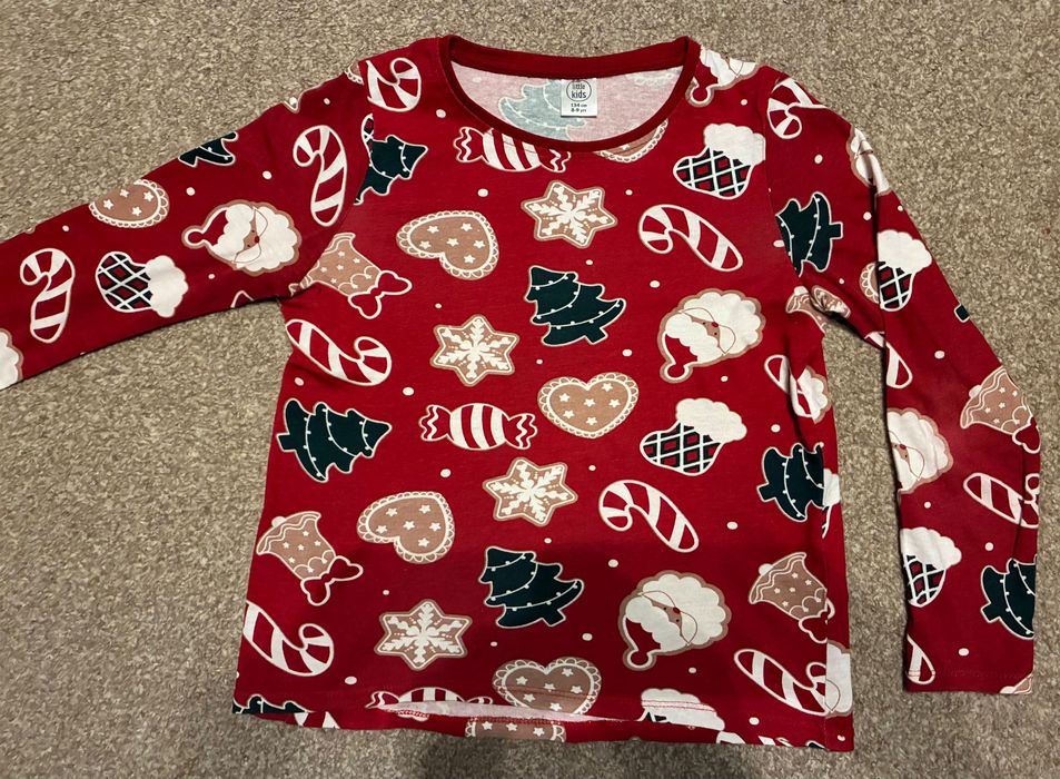 Świąteczna bluzka dziecięca Sinsay 134 cm, czerwona