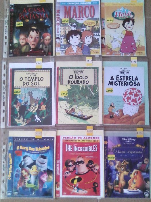 9 dvd's impecáveis + banda desenhada