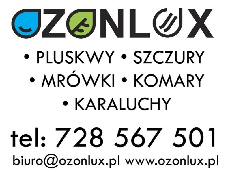 Pluskwy mole dezynfekcja szczury karaluchy ozonowanie