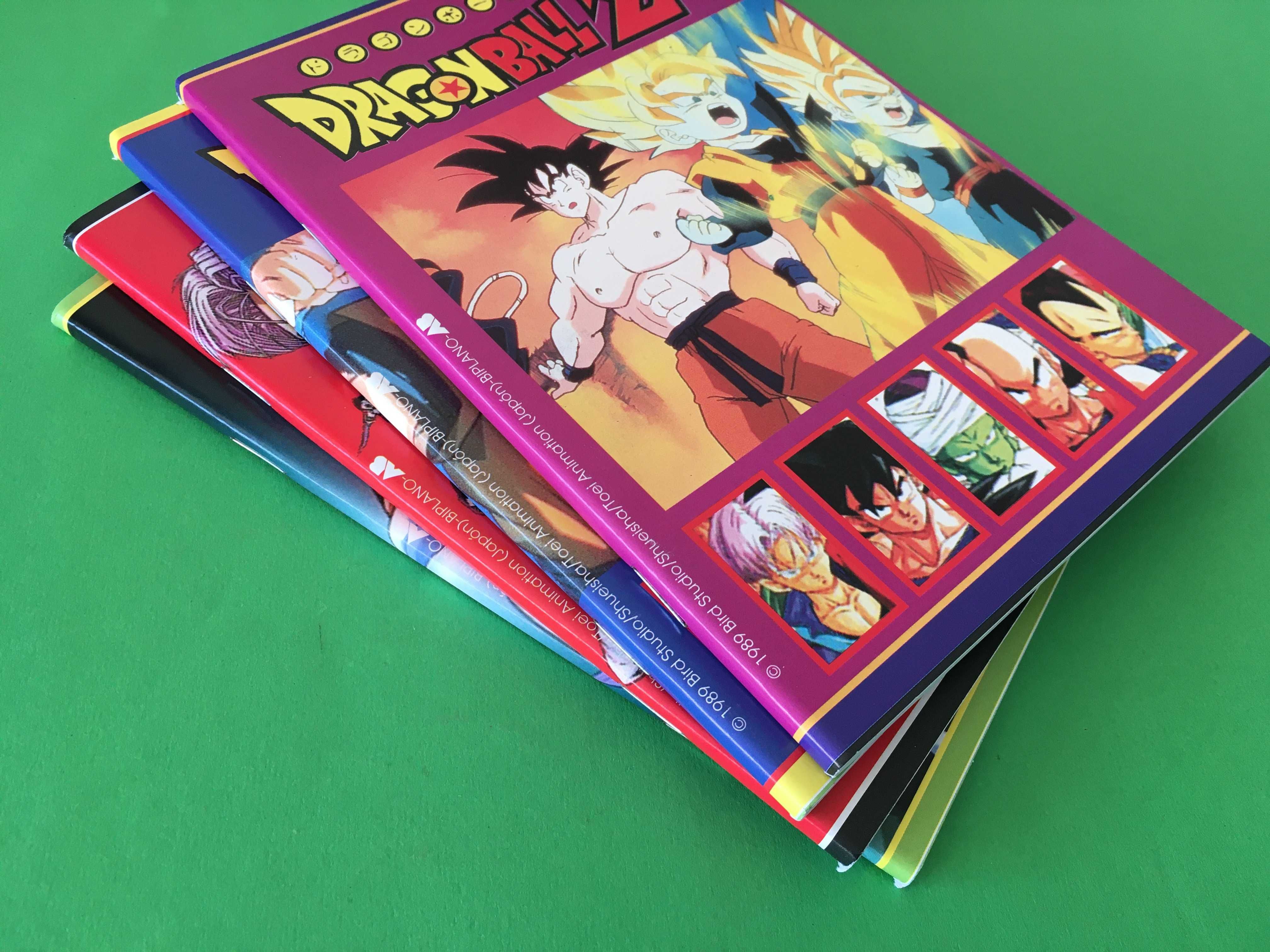 Colecção de 4 Cadernos do Dragon Ball Z 1989 Toei Animation Novos