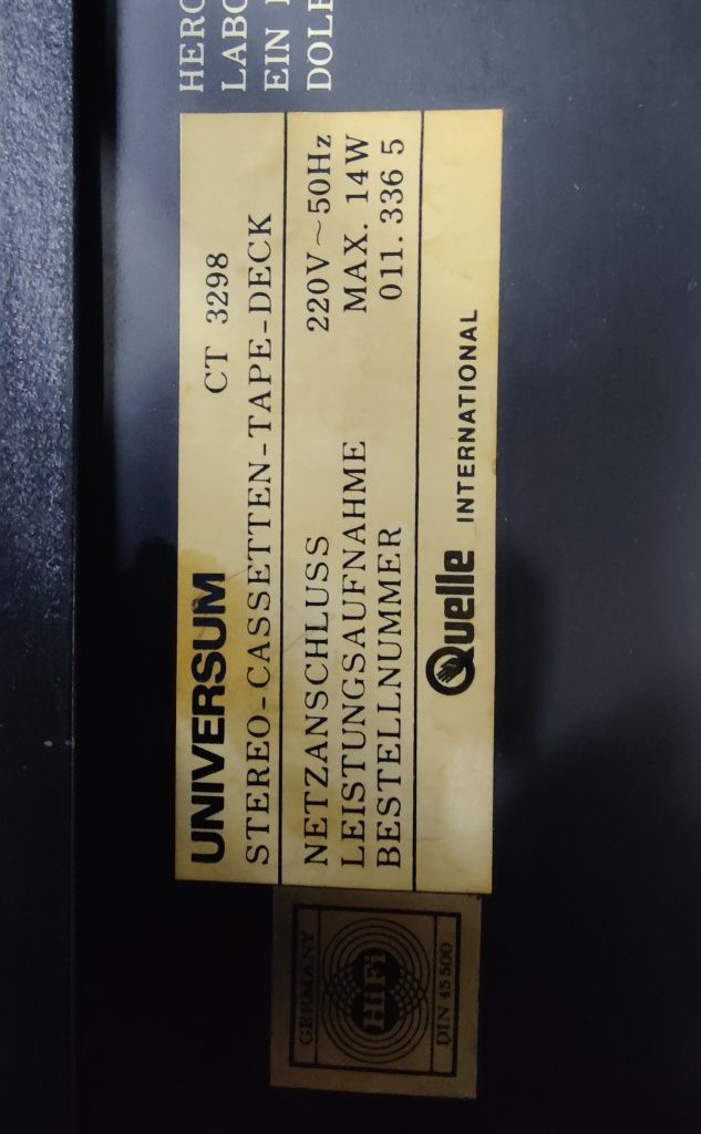 Tape Deck Uniwersum 2500 CT3298