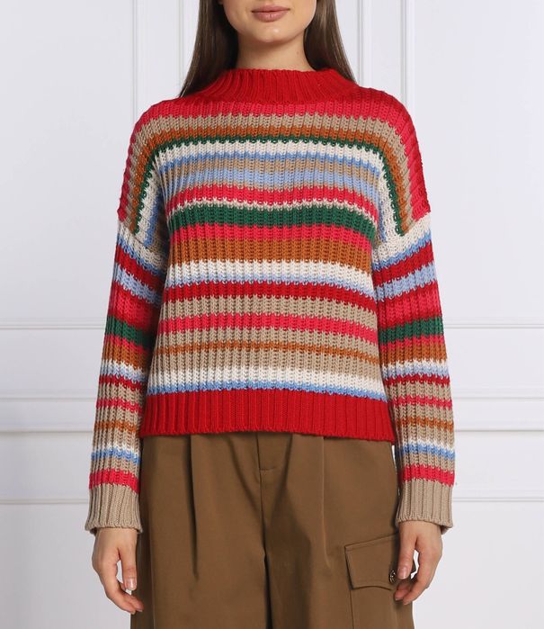 Max mara weekend sweter dziewicza welna 100% wool welniany w paski