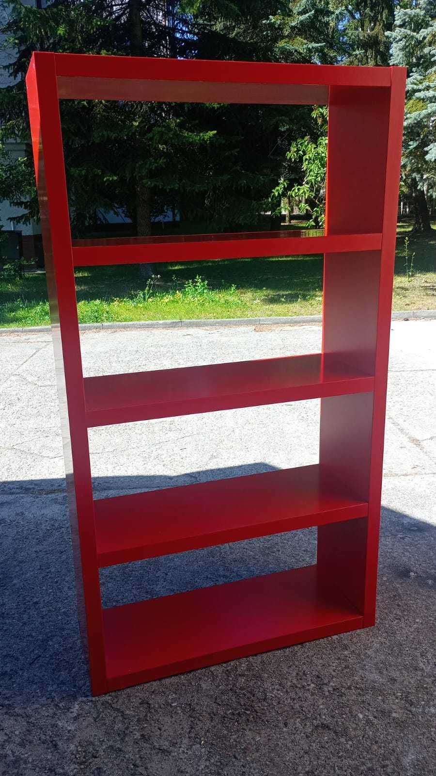 Regał otwarty kolor czerwony  ragały otwarte do biur domu hostelu
