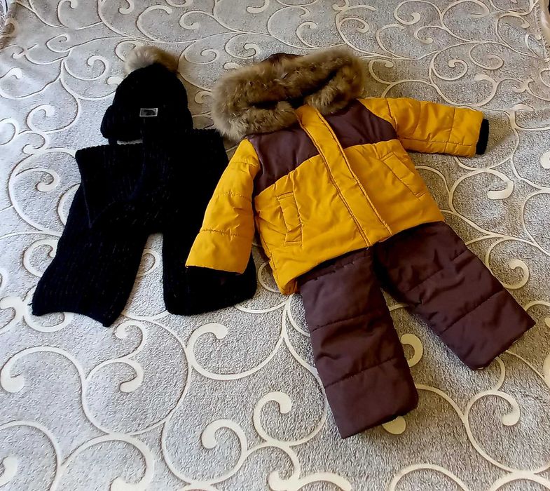 КОМПЛЕКТ  комбінезон для хлопчика 86-92р+ шапка та шарф