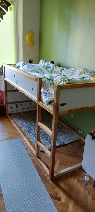 Łóżko dwustronne podwójne ikea kura