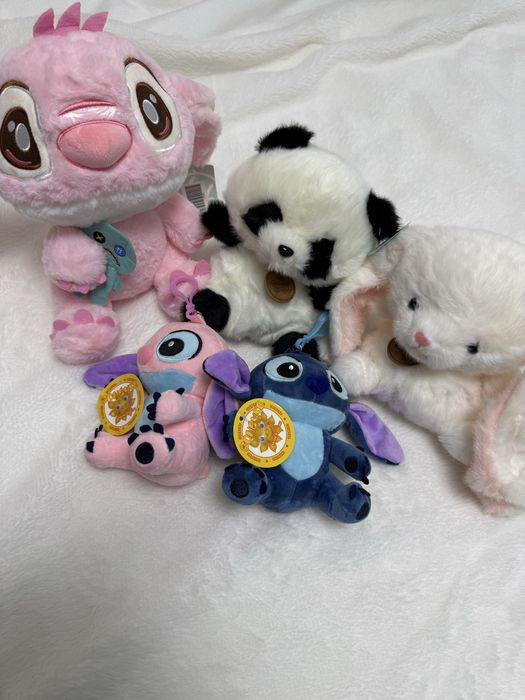 Дитячі мʼякі іграшки стіч панда зайченя