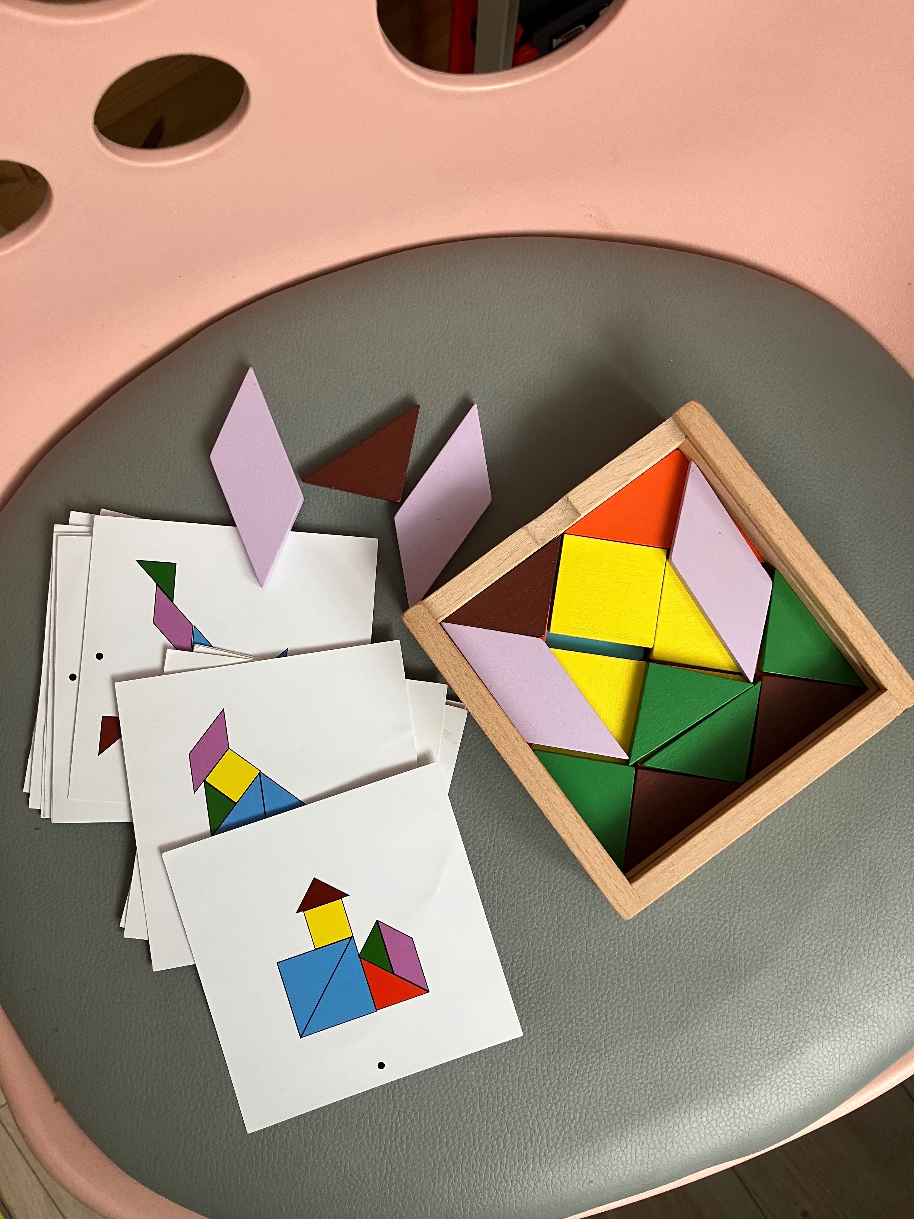 Tangram układanka drewniana Montessori
