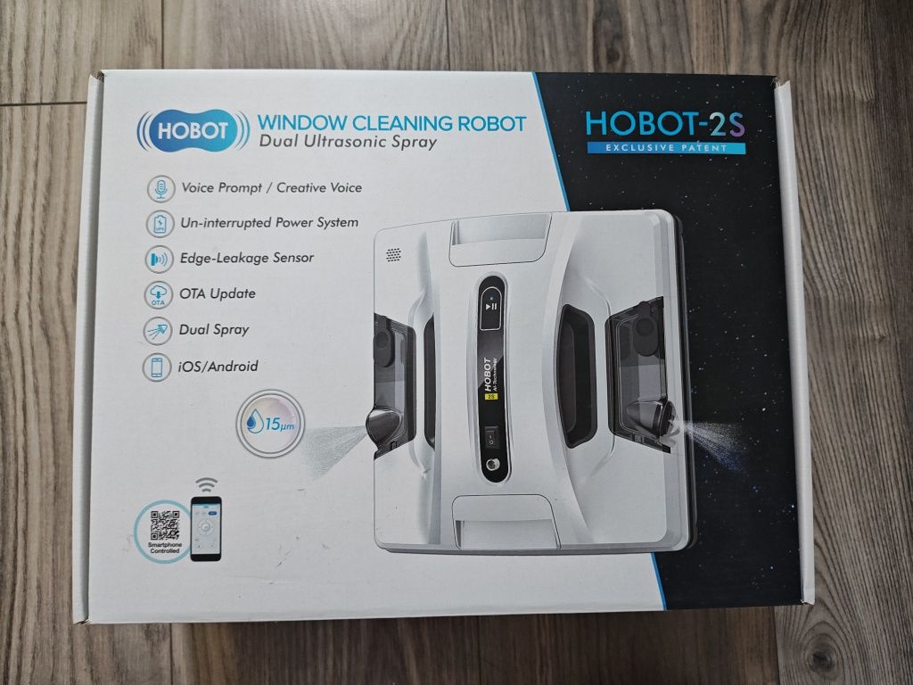 NOWY, robot myjący okna/szyby, HOBOT 2S, Najlepszy model, KOMPLET