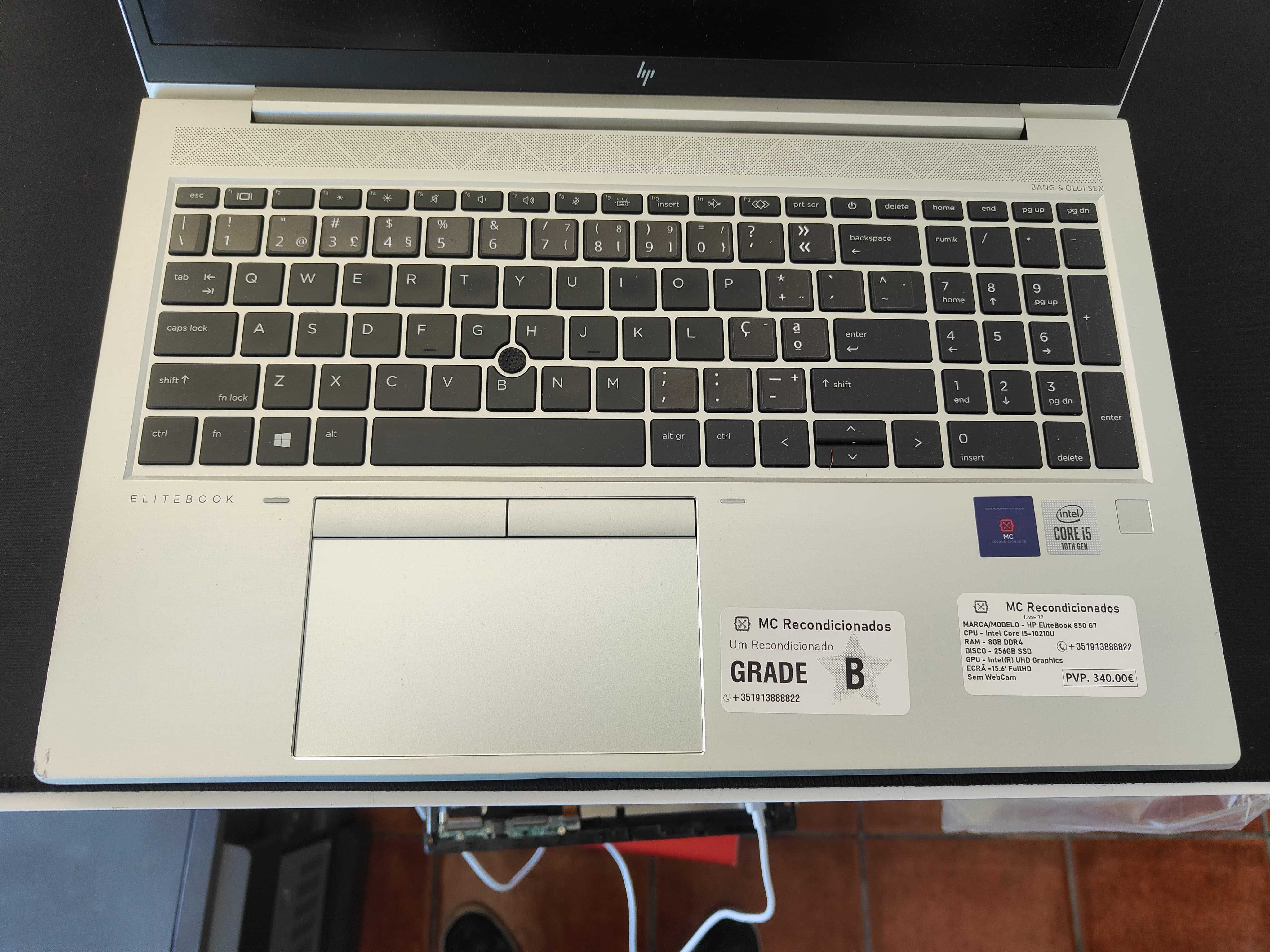 Portátil HP EliteBook 850 G7 i5 10TH 16GB RAM 256GB SSD c/Garantia