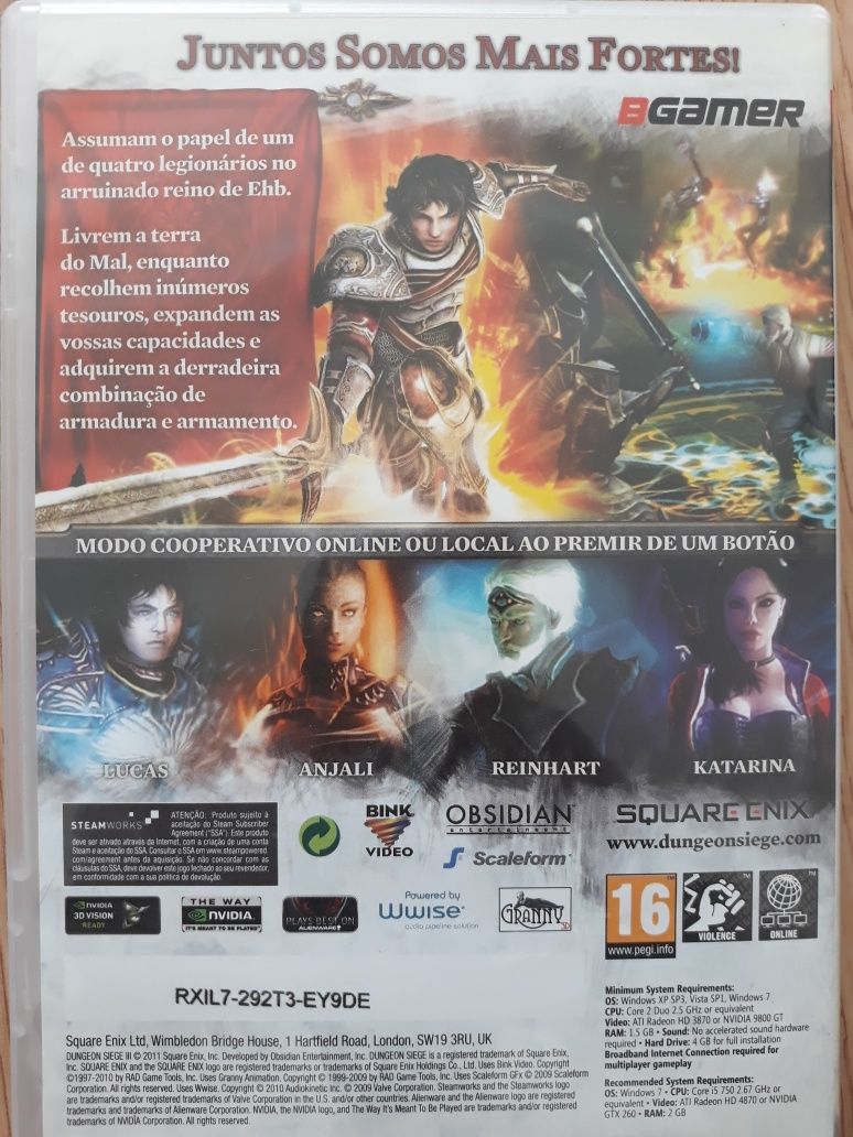 Jogo PC Dungeon Siege 3