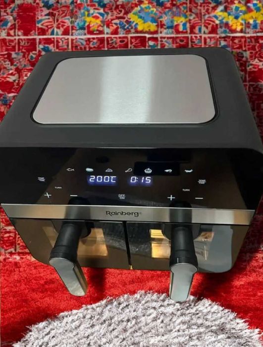 Аерогриль електричний фритюрниця з двома контейнерами 13л