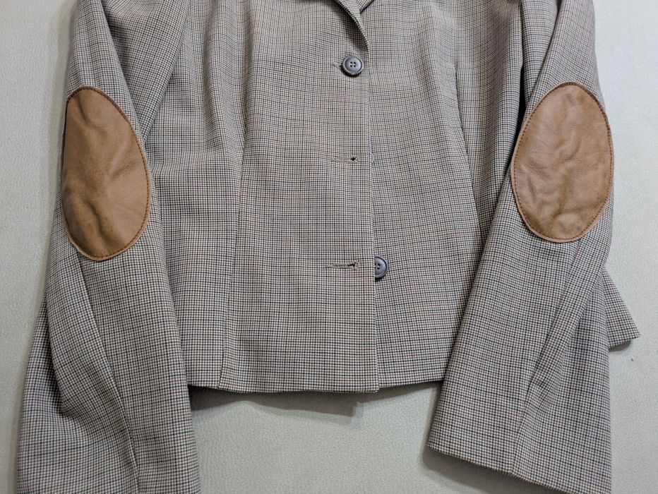 Blazer xadrez castanho