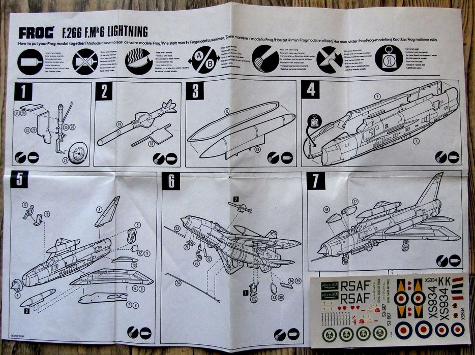 B.A.C. Lightning F - 6 , 1:72, Frog, vintage, UNIKAT