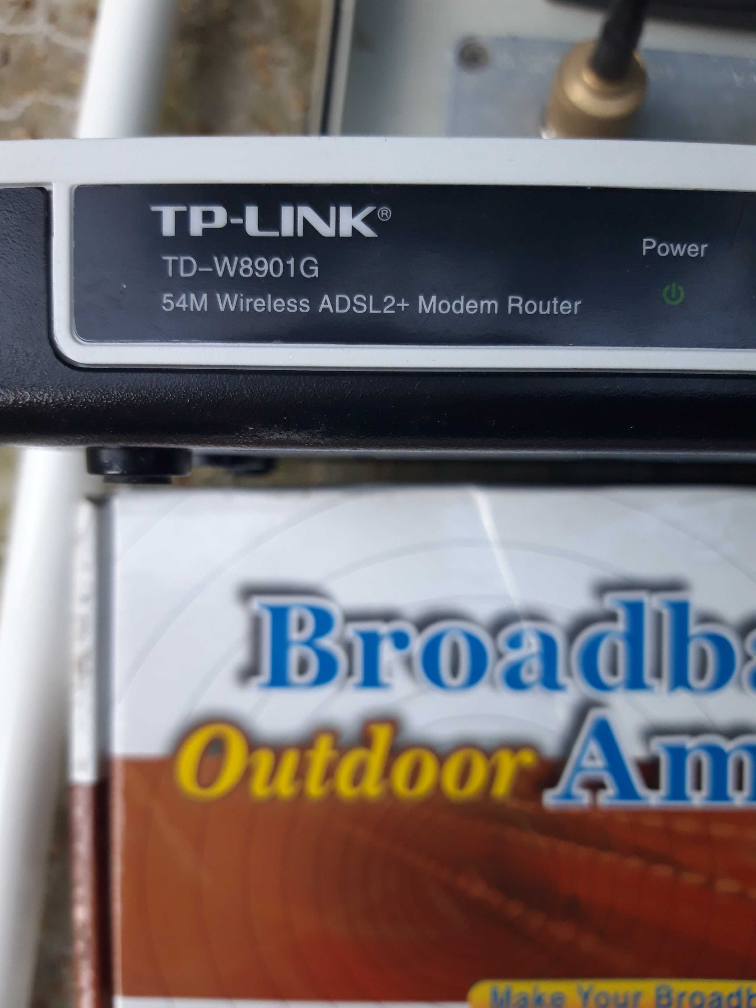 Mega Zestaw TP-Link TD-W8901G router WiFi, antena, wzmacniacz+skrzynka
