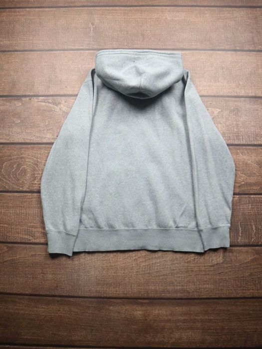 Vintage Retro Nike 72 szara bluza rozpinana z kapturem z czarnym logo