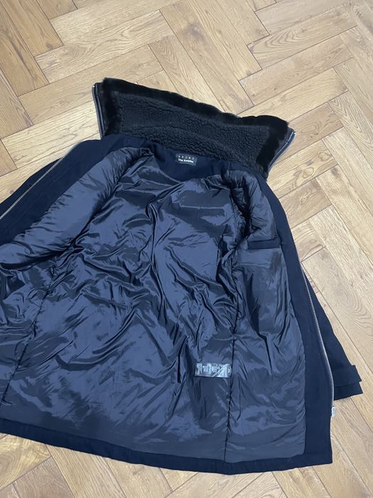 Kurtka The Kooples XS/S ciemny granat 80% wełna lekko ocieplana